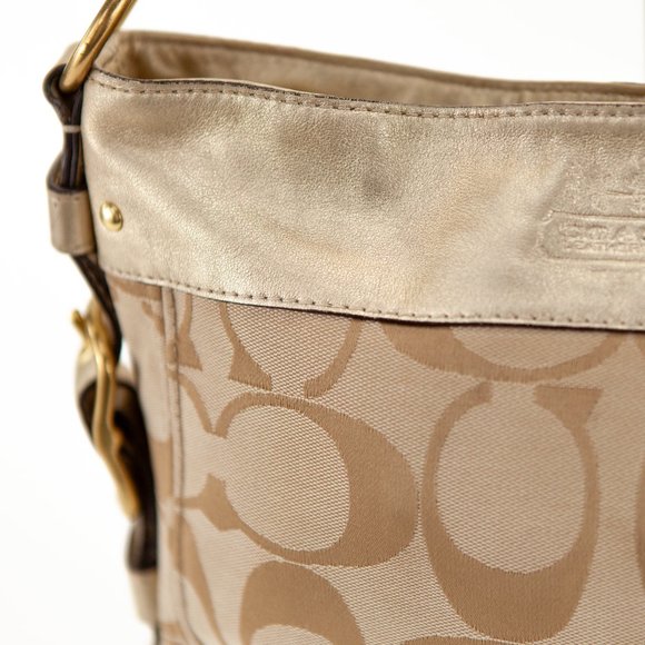 COACH Zoe Canvas Signature C Buckle Hobo Shoulder Handbag - H0868-12657 - Picture 11 of 16